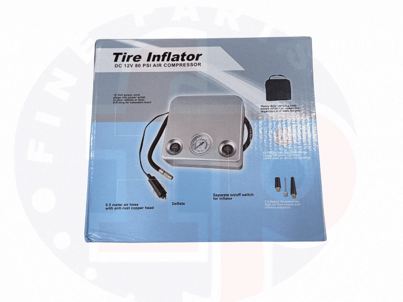 Air Compressor Pump with Toyota Emblem and Bag