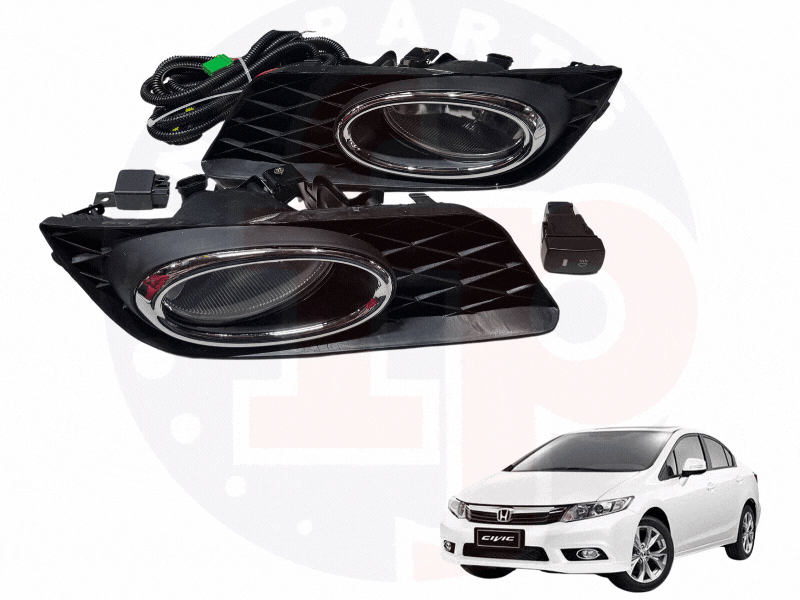 Honda Civic Rebirth Fog Light Set With Accessories